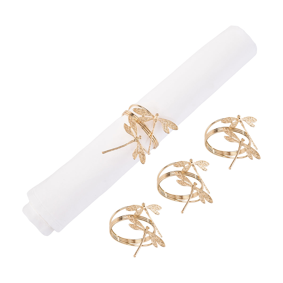 Dragonflies Napkin Ring, Set of 4