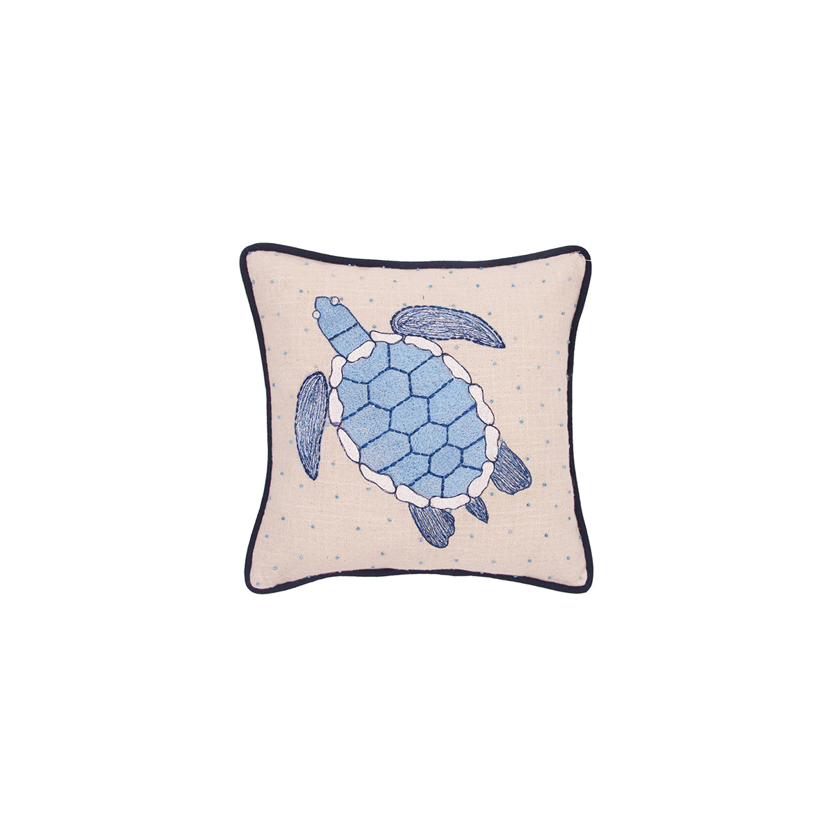 Blue Sea Turtle Pillow