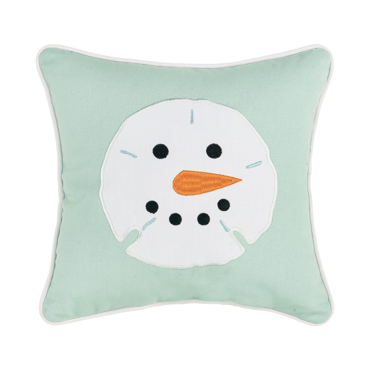 Snowman Sand Dollar Mini Pillow