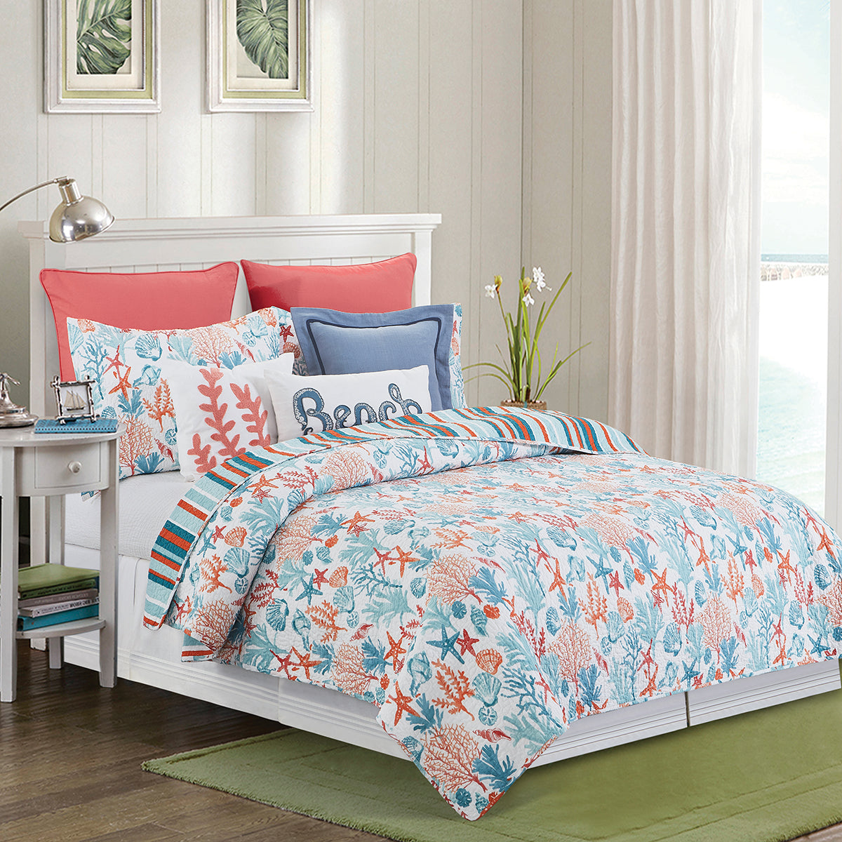 Tangerine Coast Quilt Set
