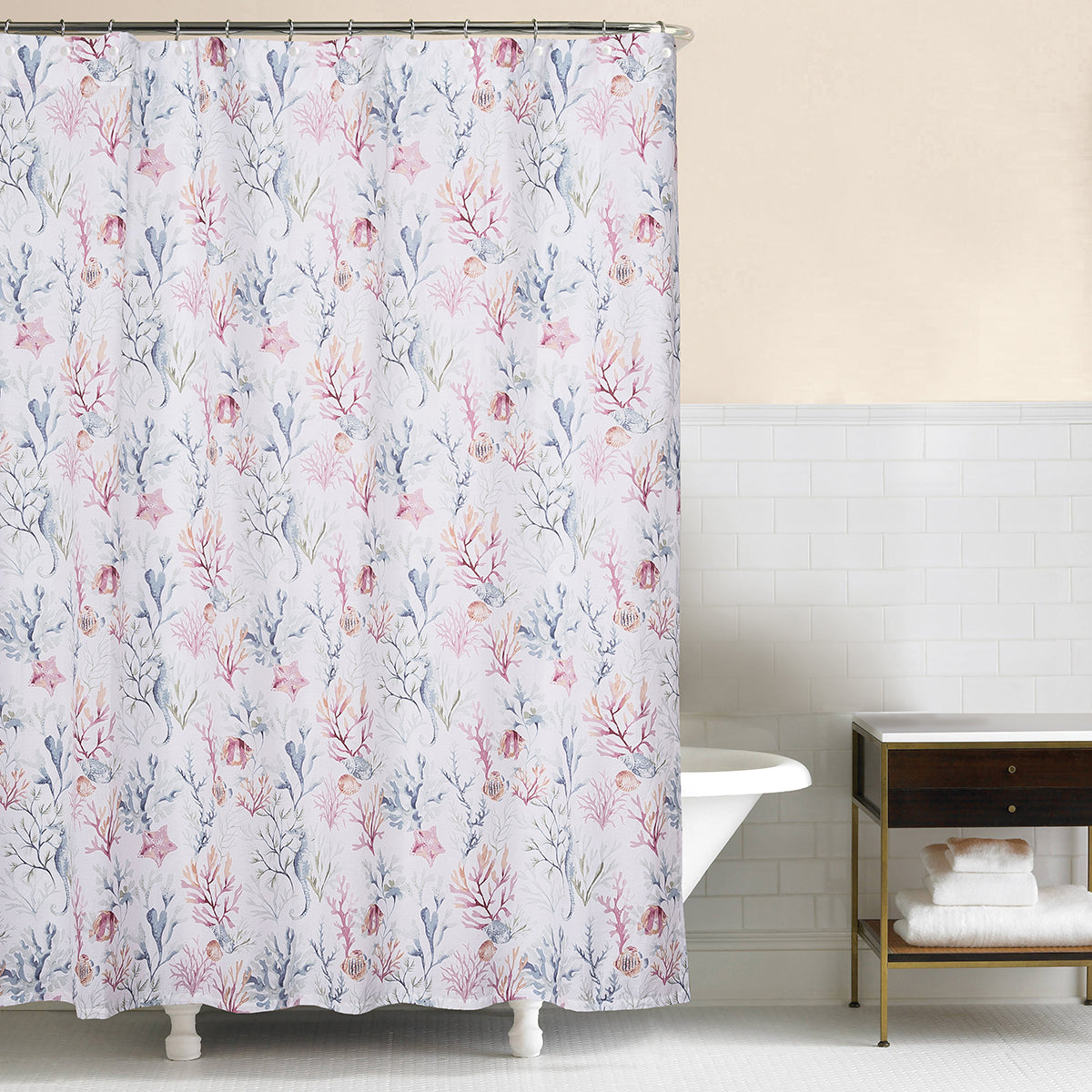 Nori Coral Shower Curtain
