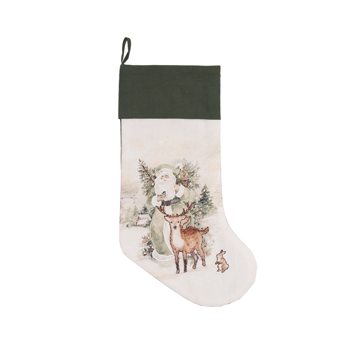Woodland Santa Stocking