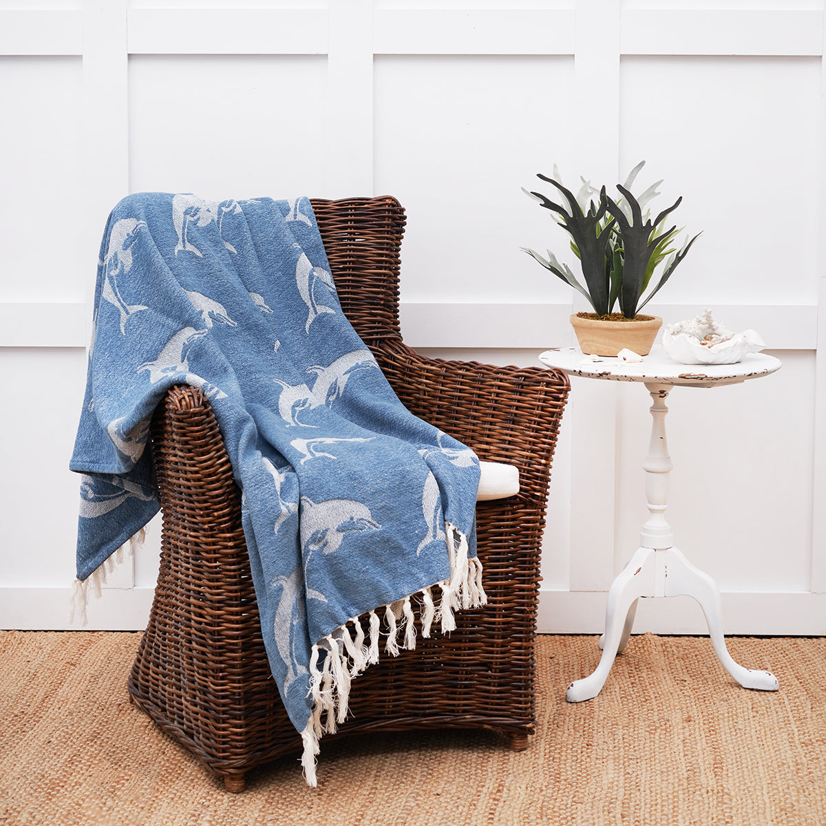 Dolphin Blue Throw