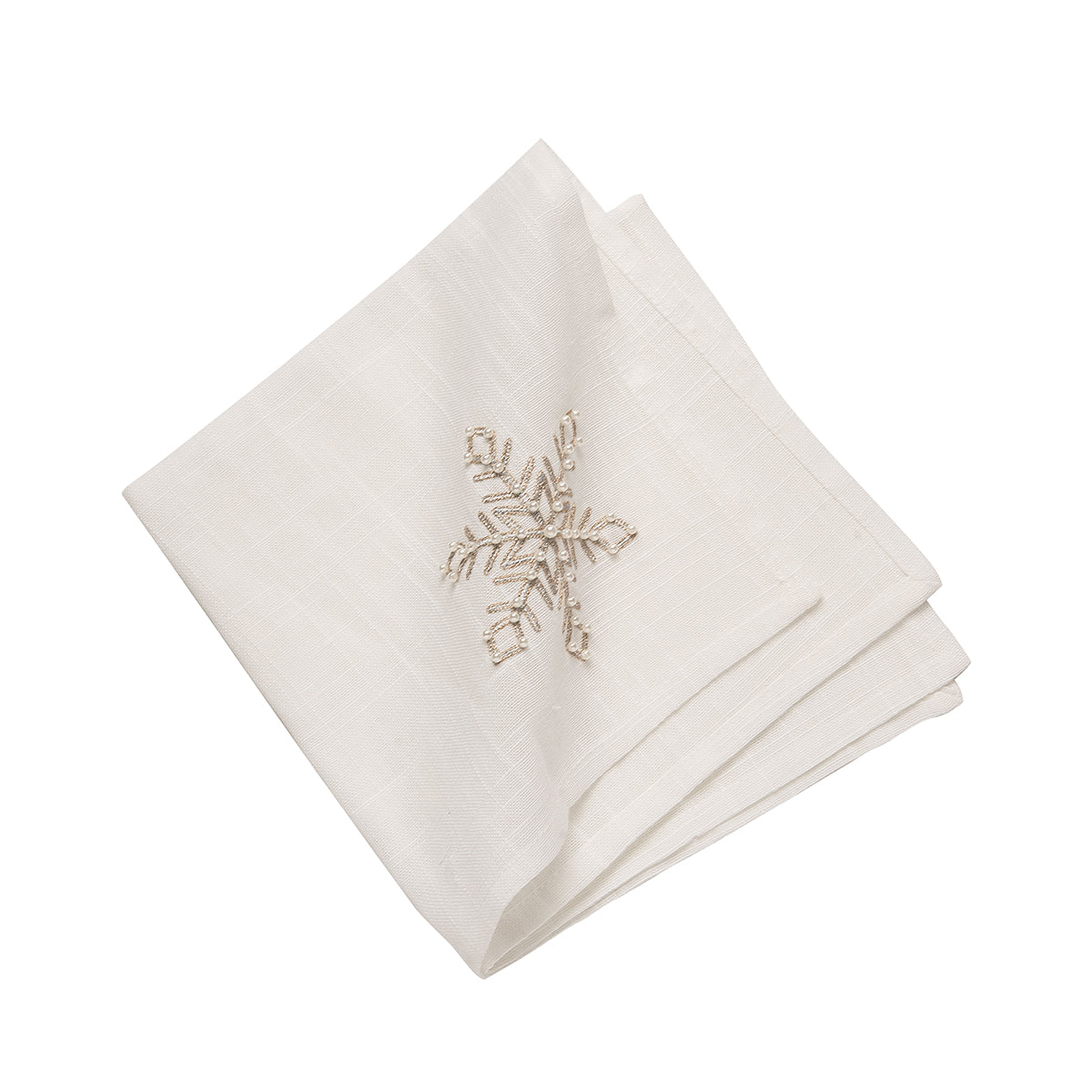 Champagne Snowflake Table Linens