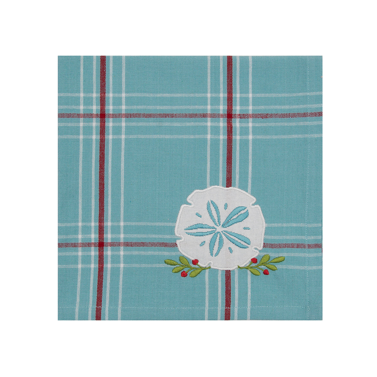 A Coastal Holiday Table Linens