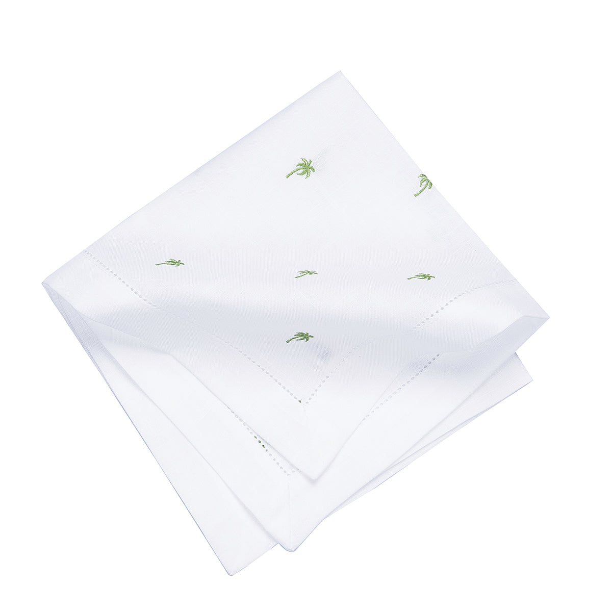 Green Palms Hemstitch Napkin