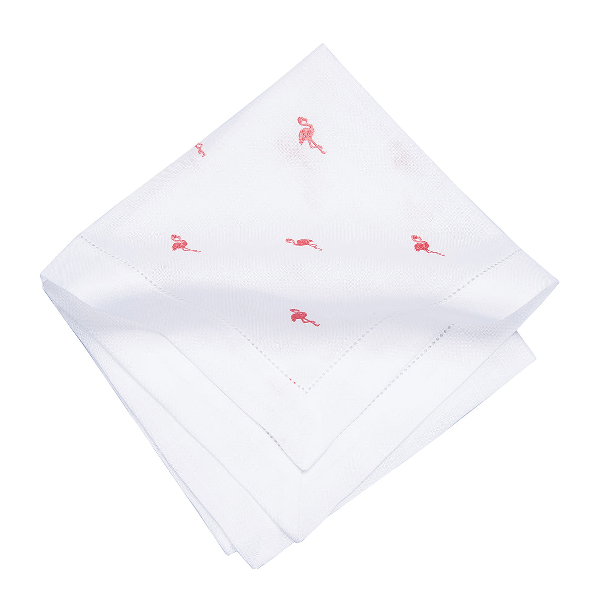 Pink Flamingo Hemstitch Napkin