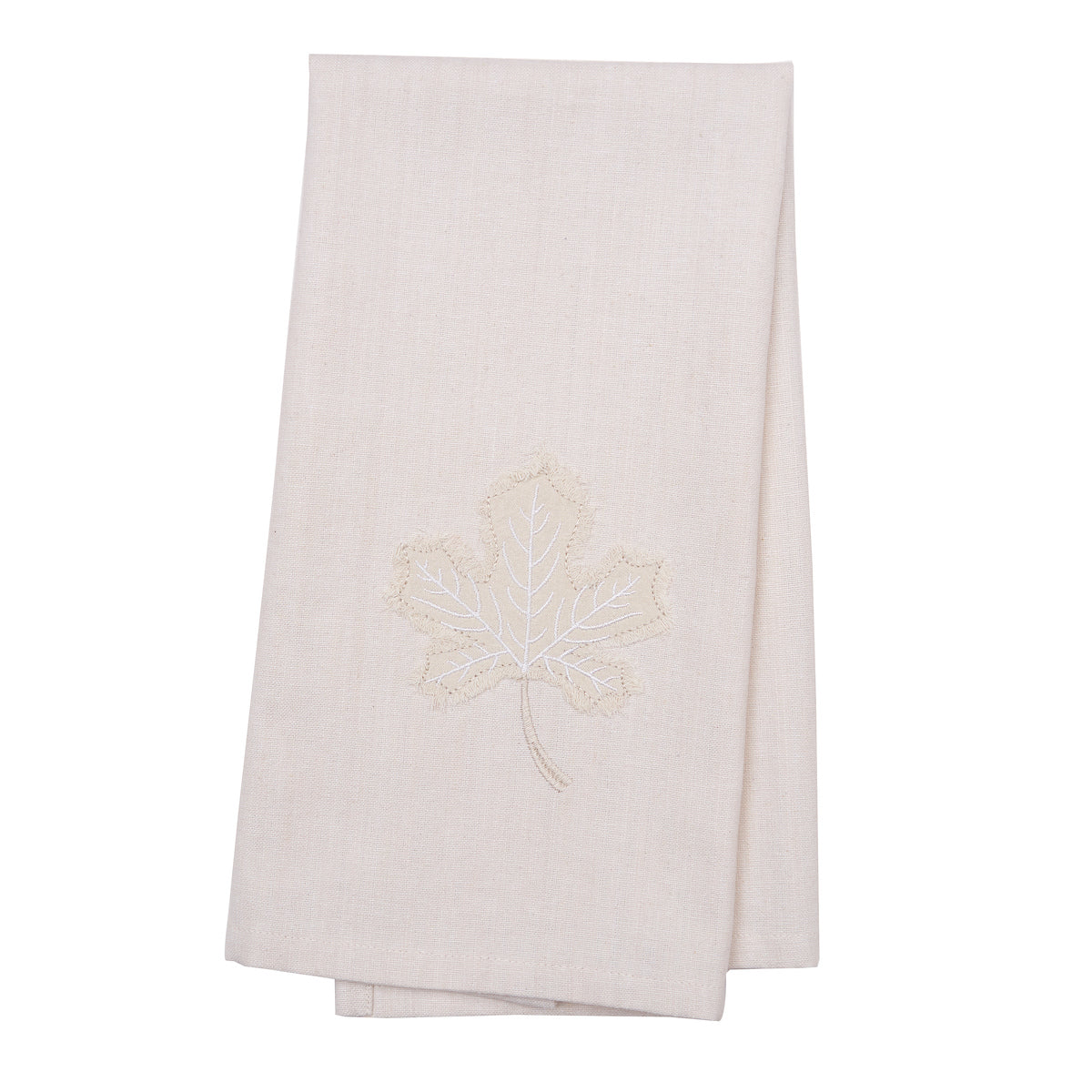 Neutral Maple Leaves Kitchen Towel