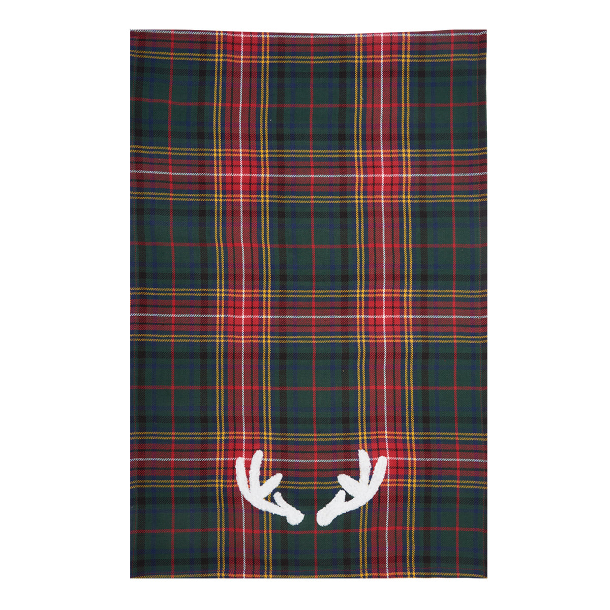 Green Lennox Antlers Tufted & Woven Kitchen Towel