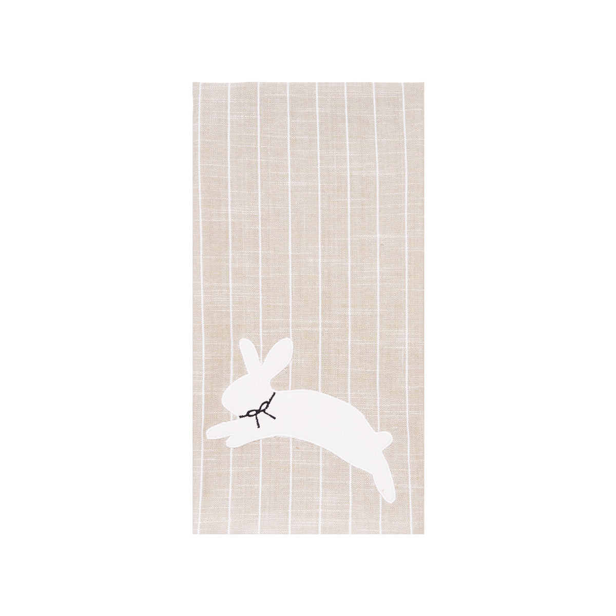 White Bunny Hop Stripe Kitchen Towel