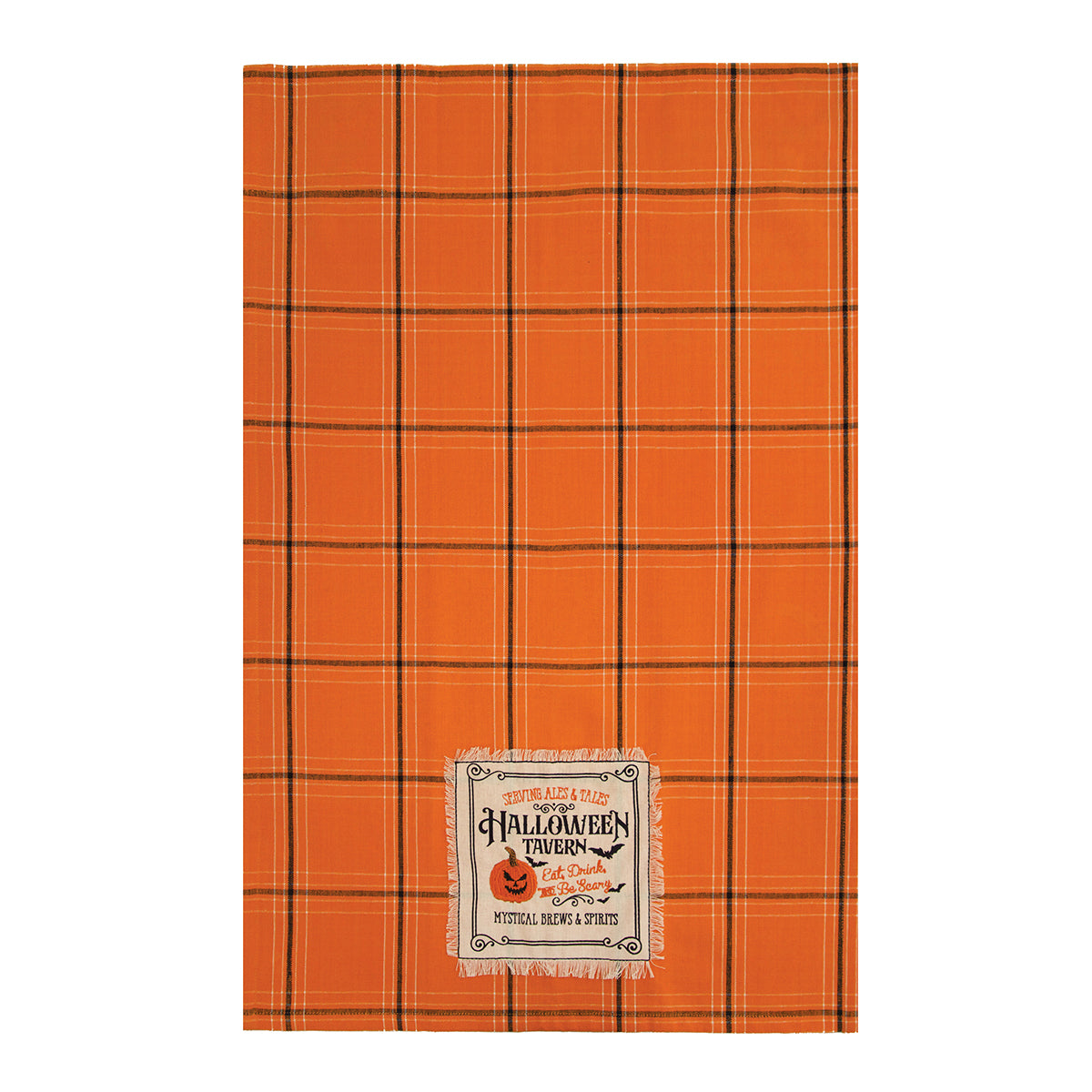 Halloween Tavern Plaid Kitchen Towel