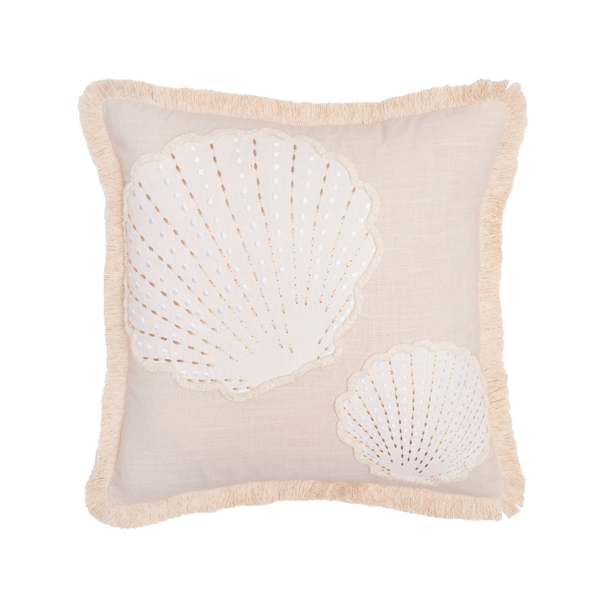 Golden Coast Scallop Shells Pillow