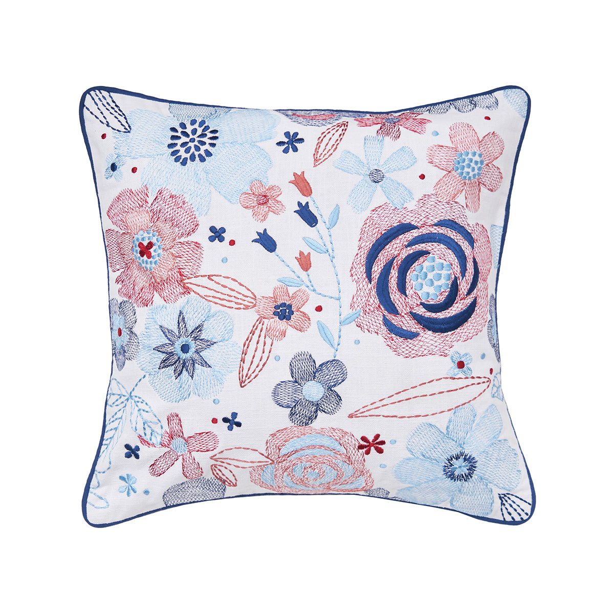 Patriotic Floral Pillow