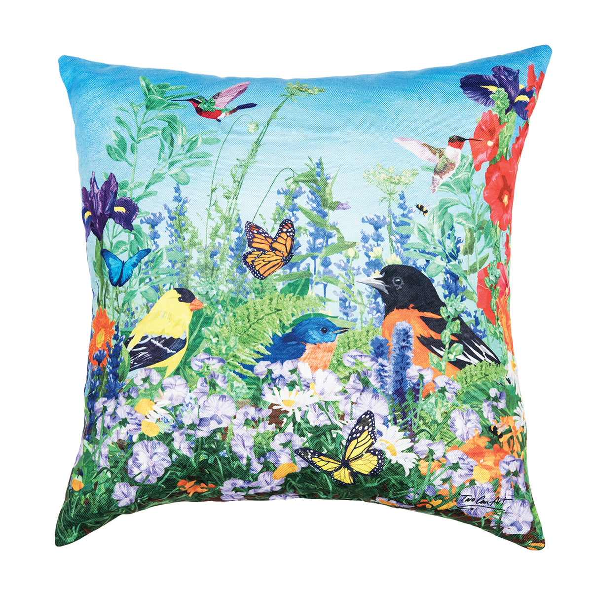 Bird Garden Paradise Pillow