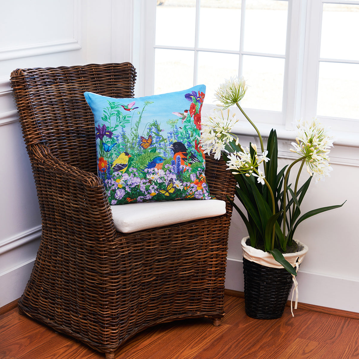 Bird Garden Paradise Pillow