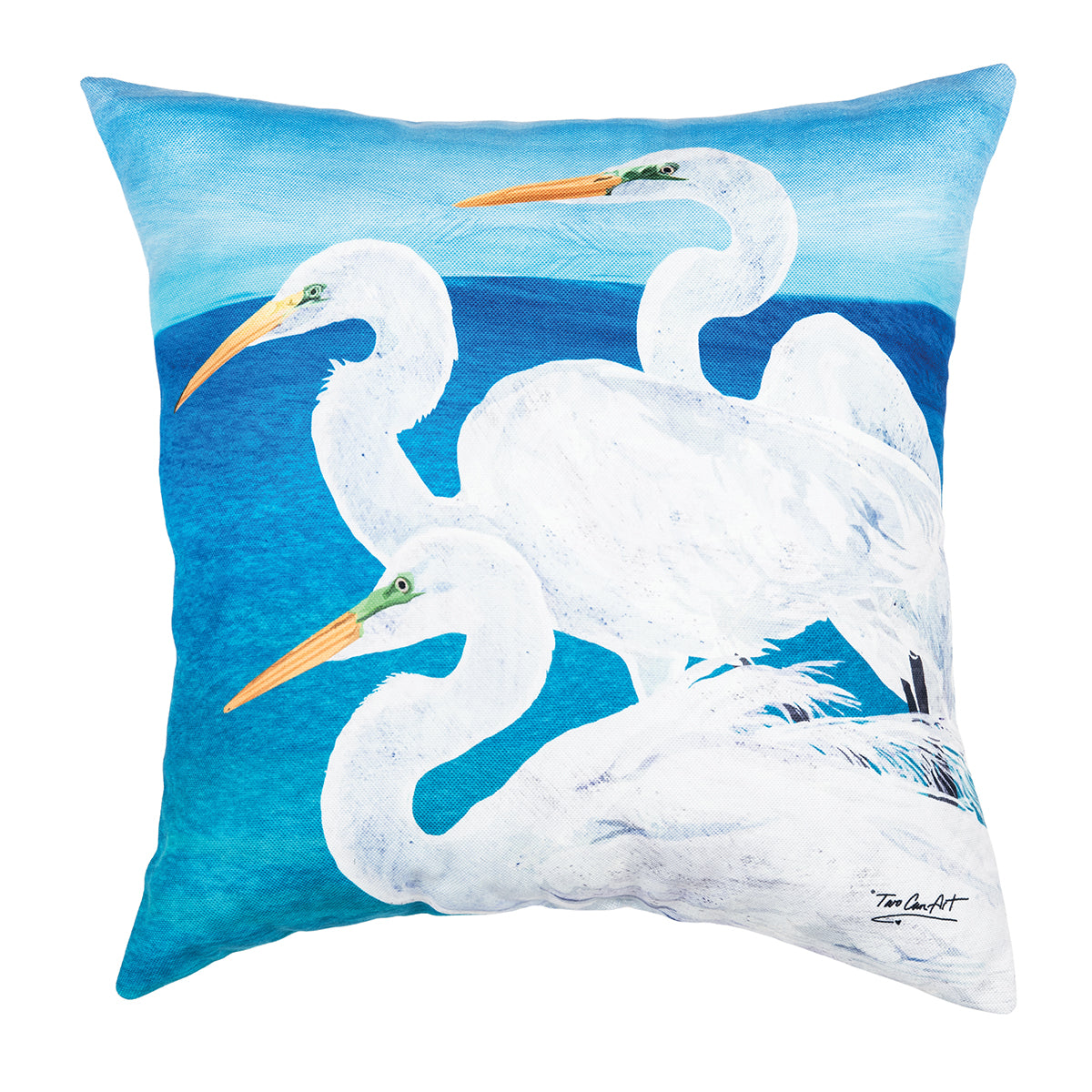 Egret Trio Pillow