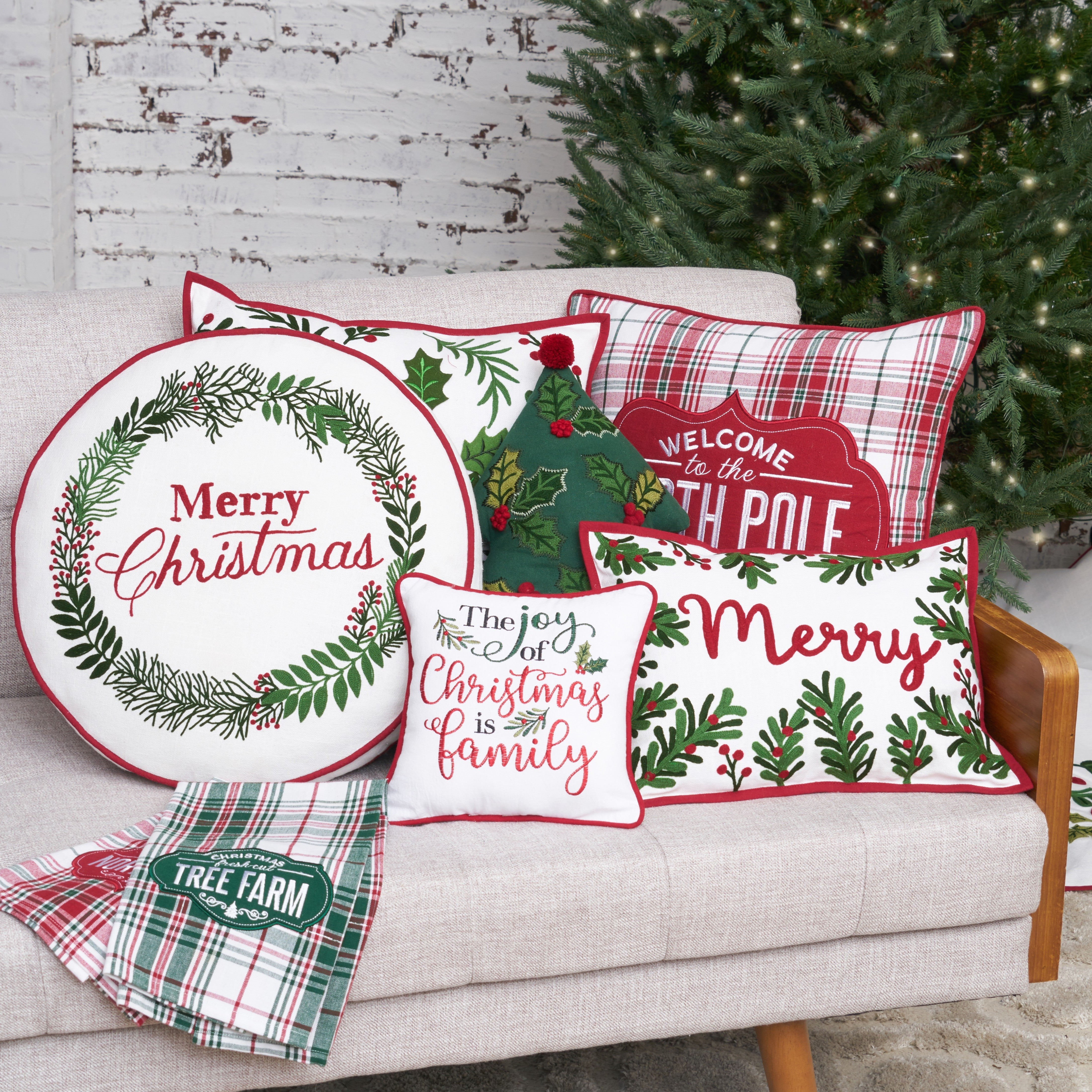 Merry Botanical Sprig Pillow