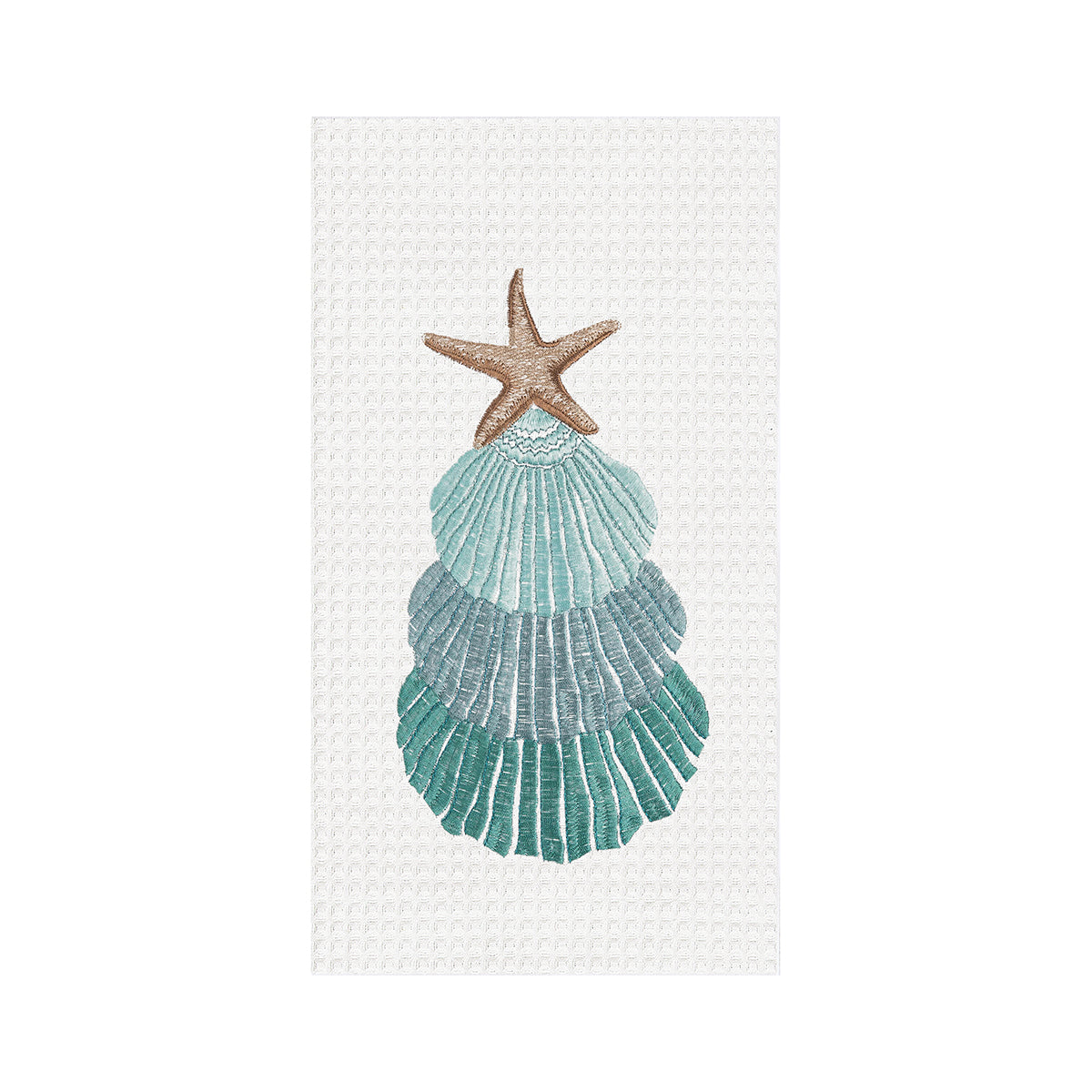 3 Scallop Shells Kitchen Towel