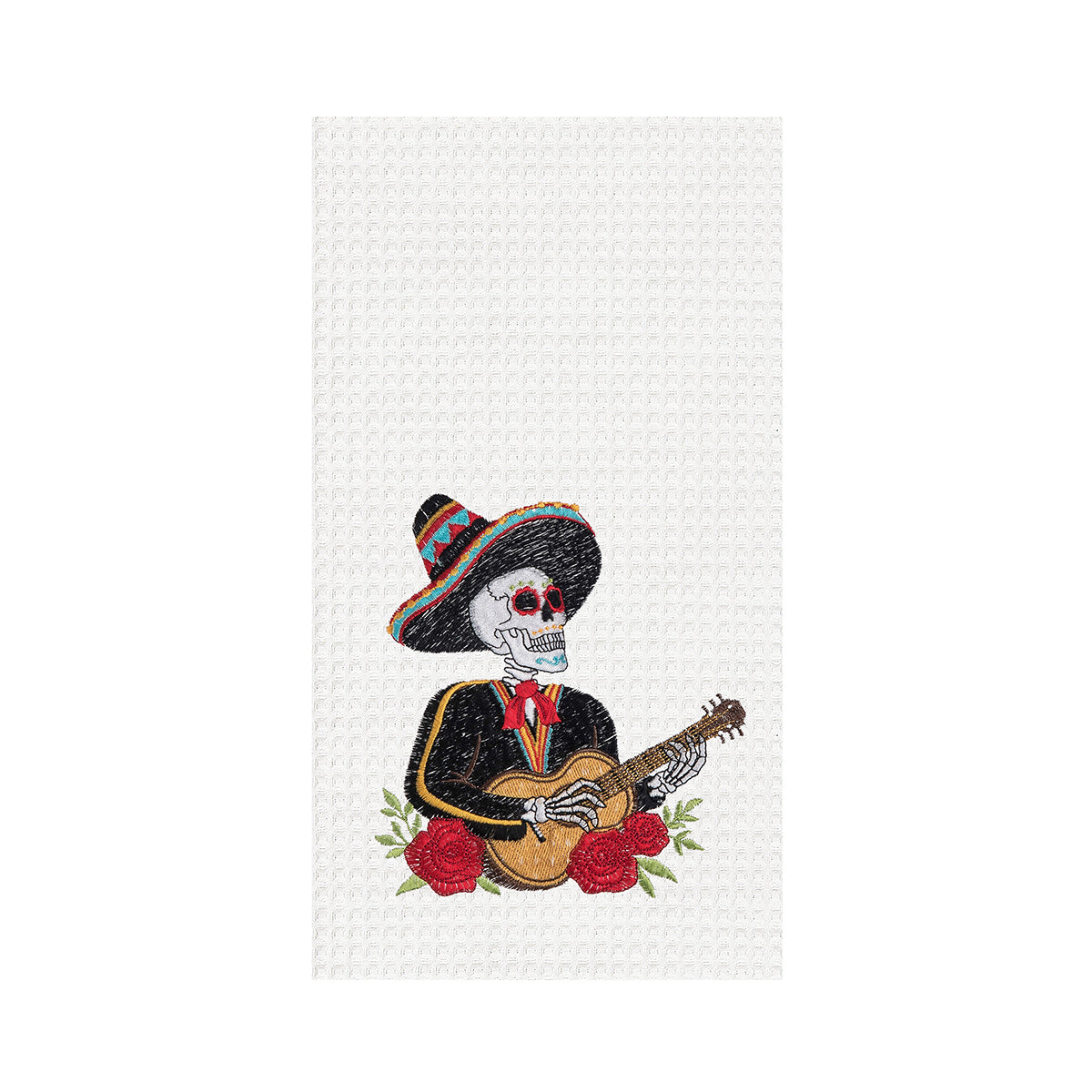 Mariachi Guitar Skeleton Kitchen Towel