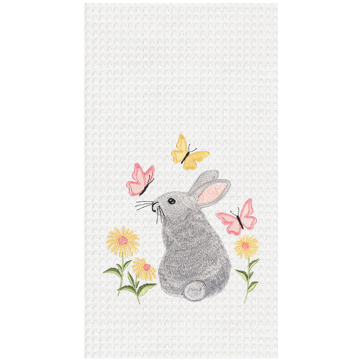Spring Bunny & Butterflies Kitchen Towel