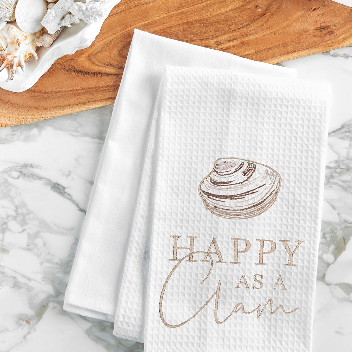 Happy As A Clam Kitchen Towel
