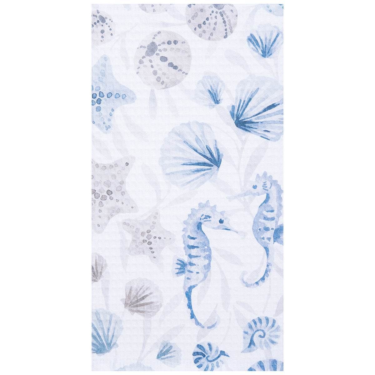 Under the Sea Waffle Weave Kitchen Towel