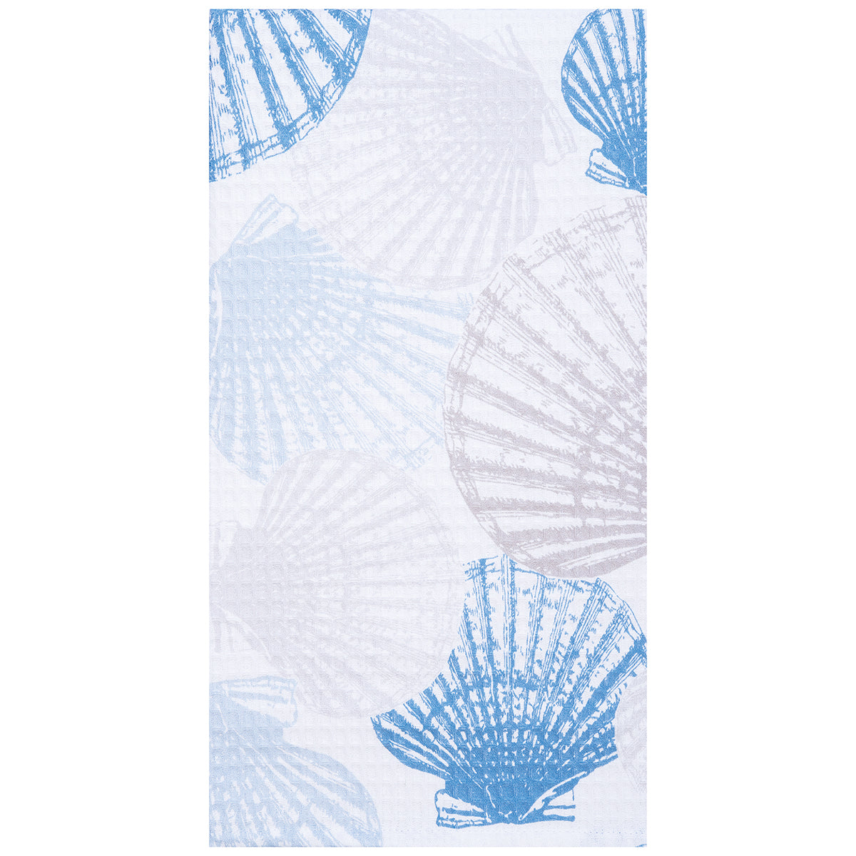 Scallop Shells Waffle Weave Kitchen Towel