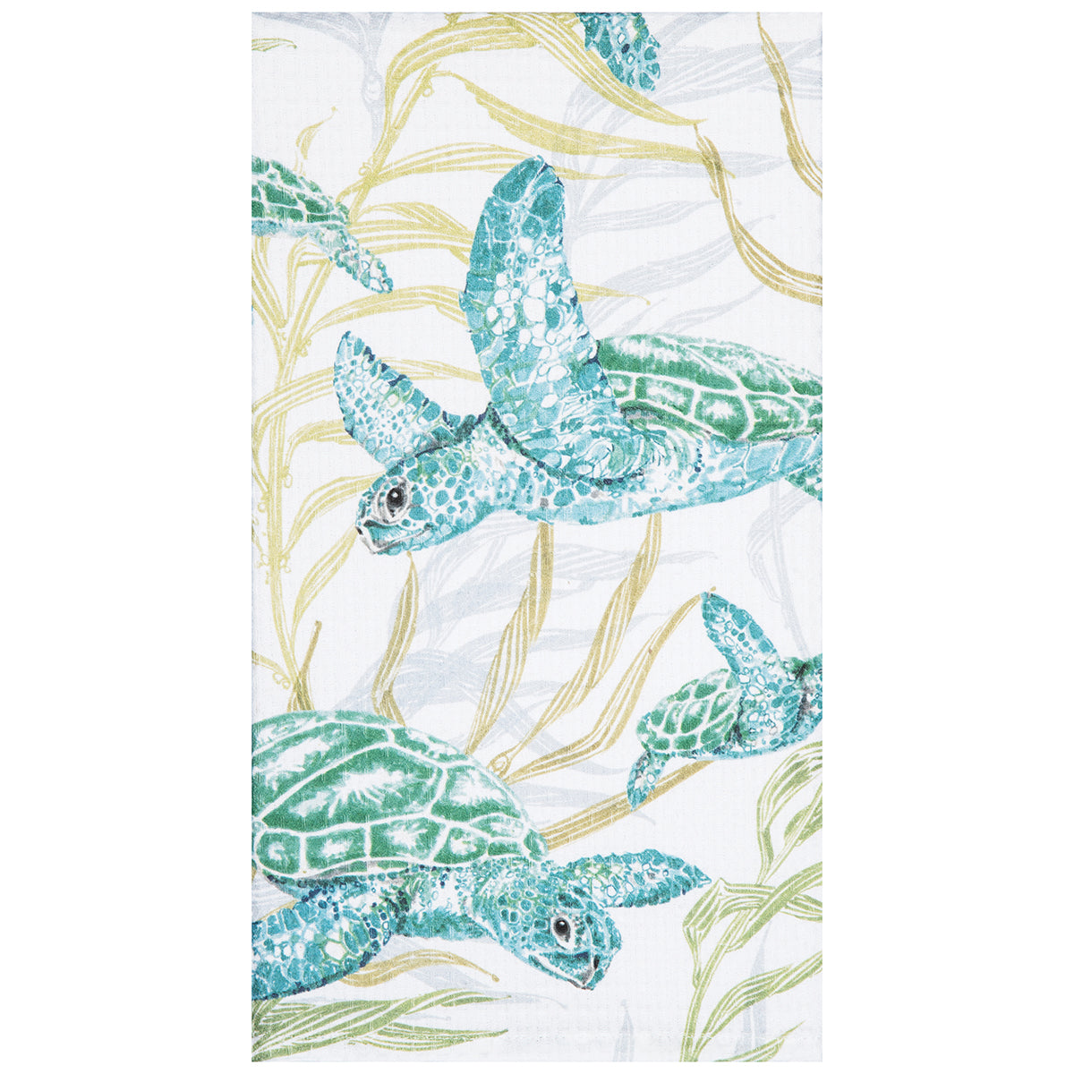 Turtle Cove Waffle Weave Kitchen Towel