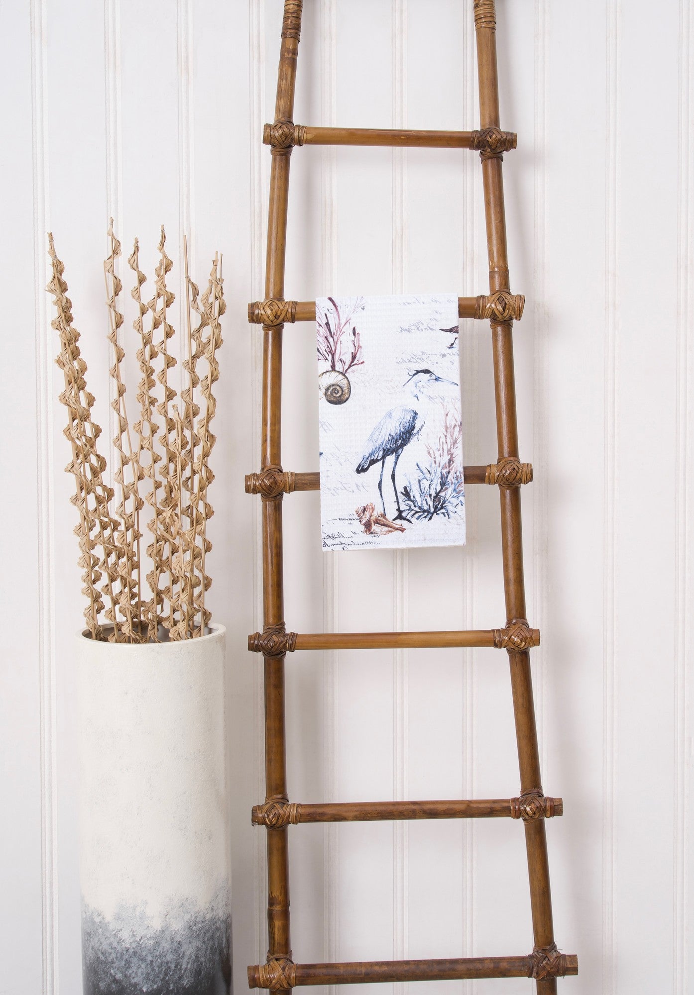 Heron Waffle Weave Kitchen Towel
