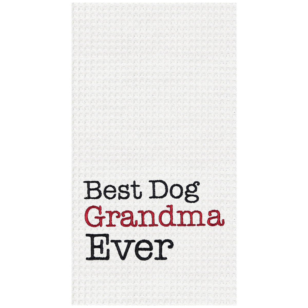 Dog Grandma Waffle Weave Kitchen Towel