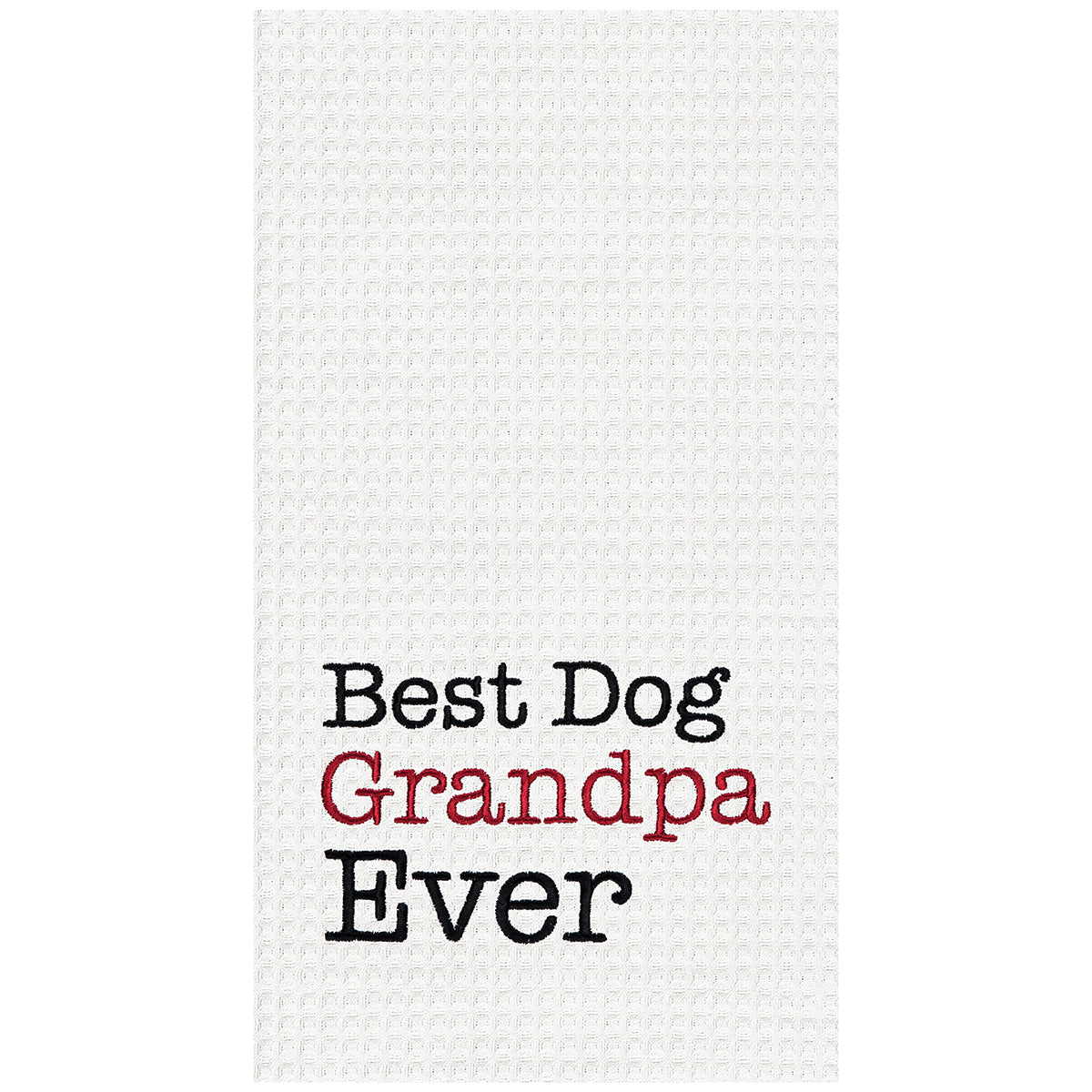 Dog Grandpa Waffle Weave Kitchen Towel