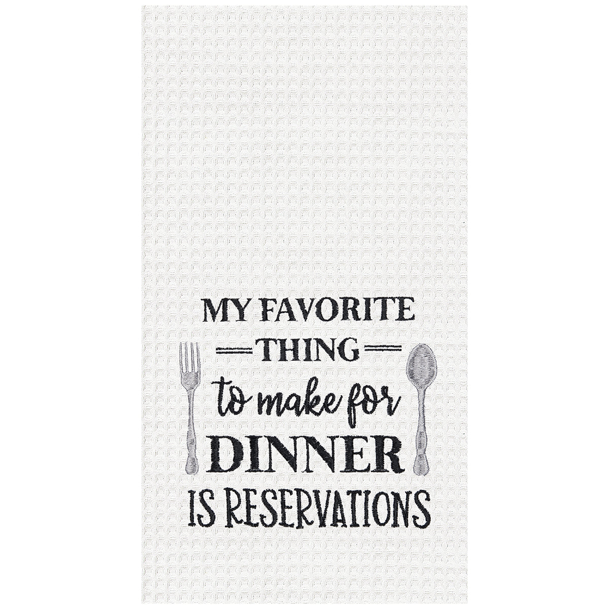 Dinner Reservations Waffle Weave Kitchen Towel