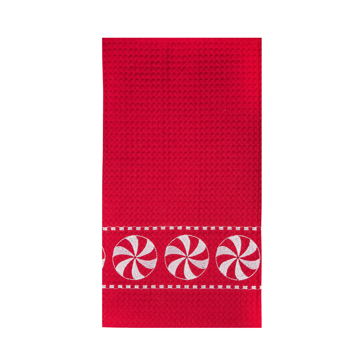 Peppermint Waffle Weave Kitchen Towel