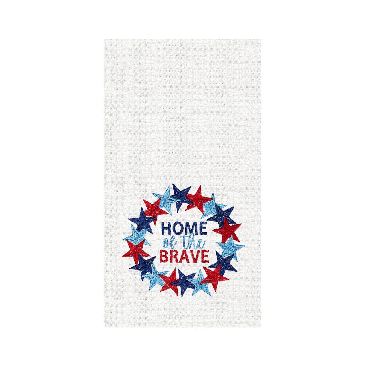 Home of The Brave Wreath Kitchen Towel