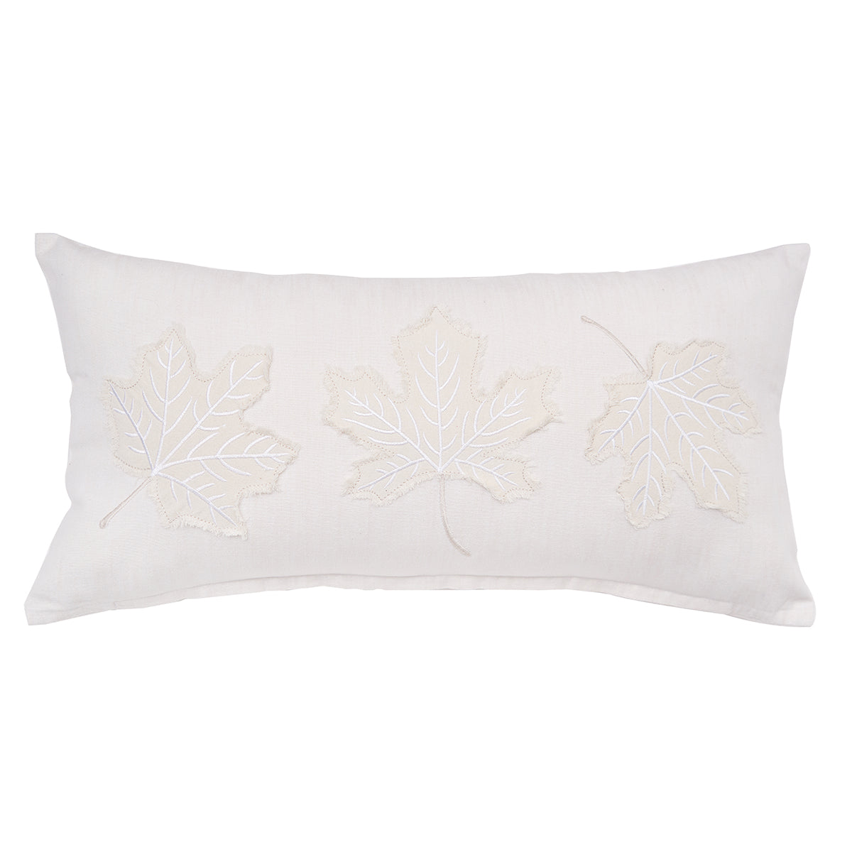 Neutral Maple Leaves Pillow
