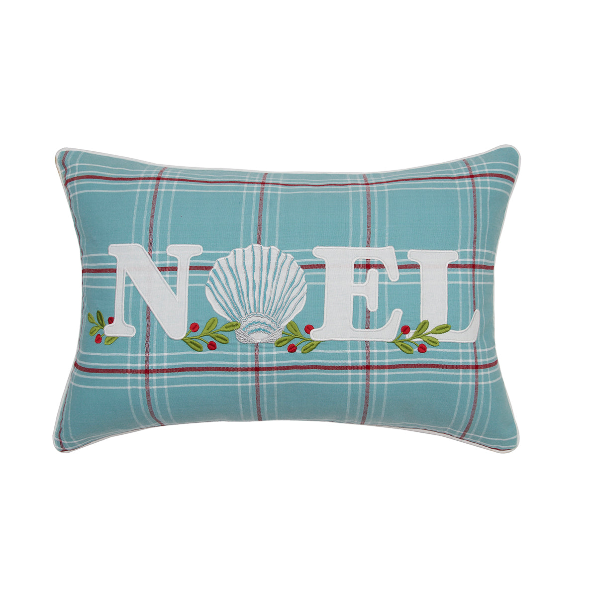 Plaid Noel Pillow