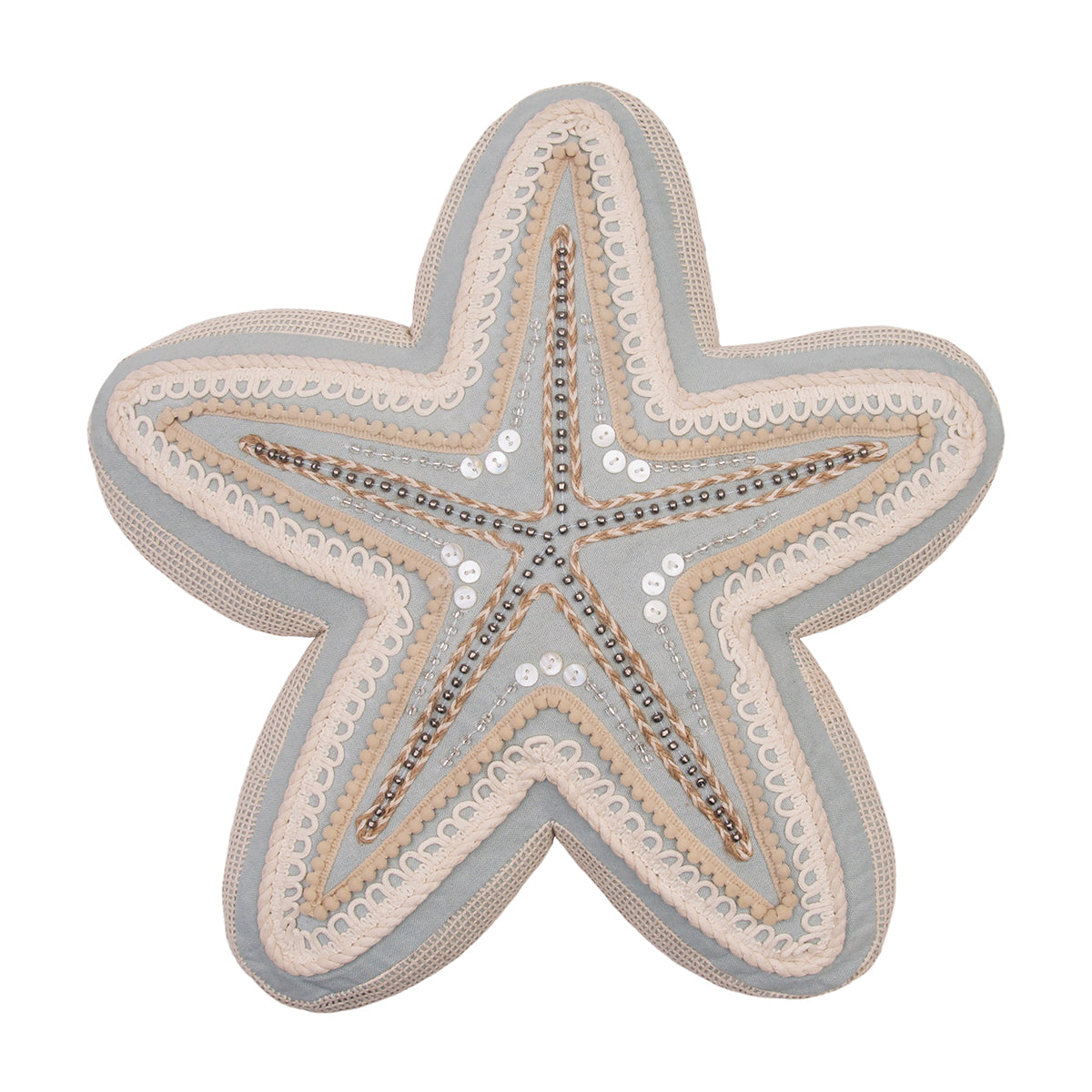 Beaded Sea Star Shaped Pillow