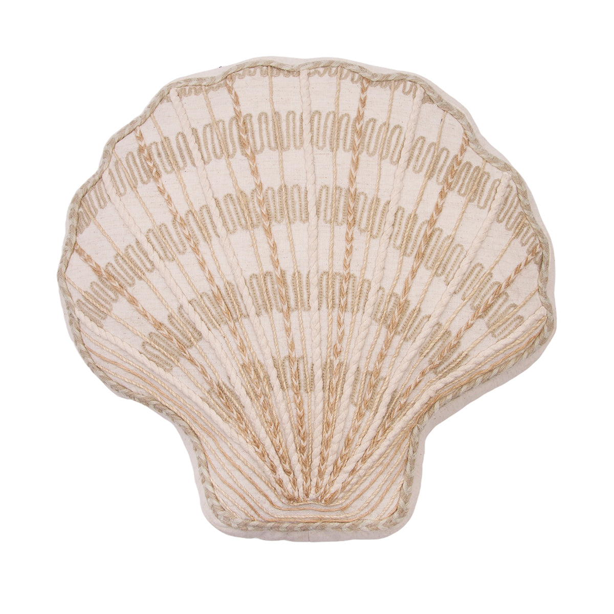 Natural Beaded Shell Shaped Pillow