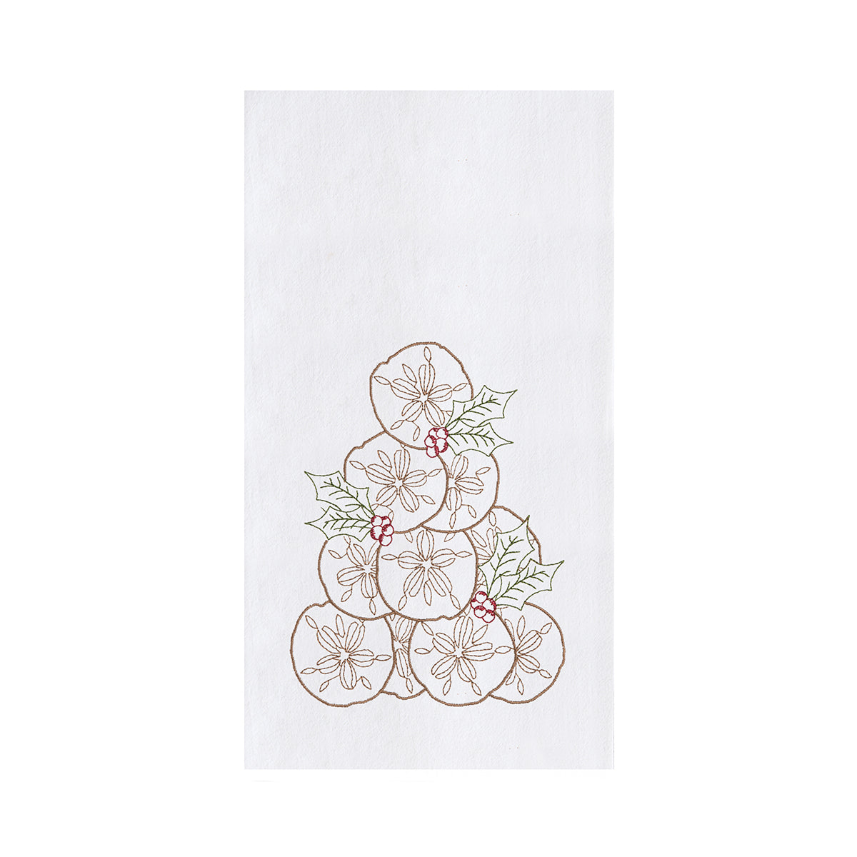 Sand Dollar Holly Tree Kitchen Towel