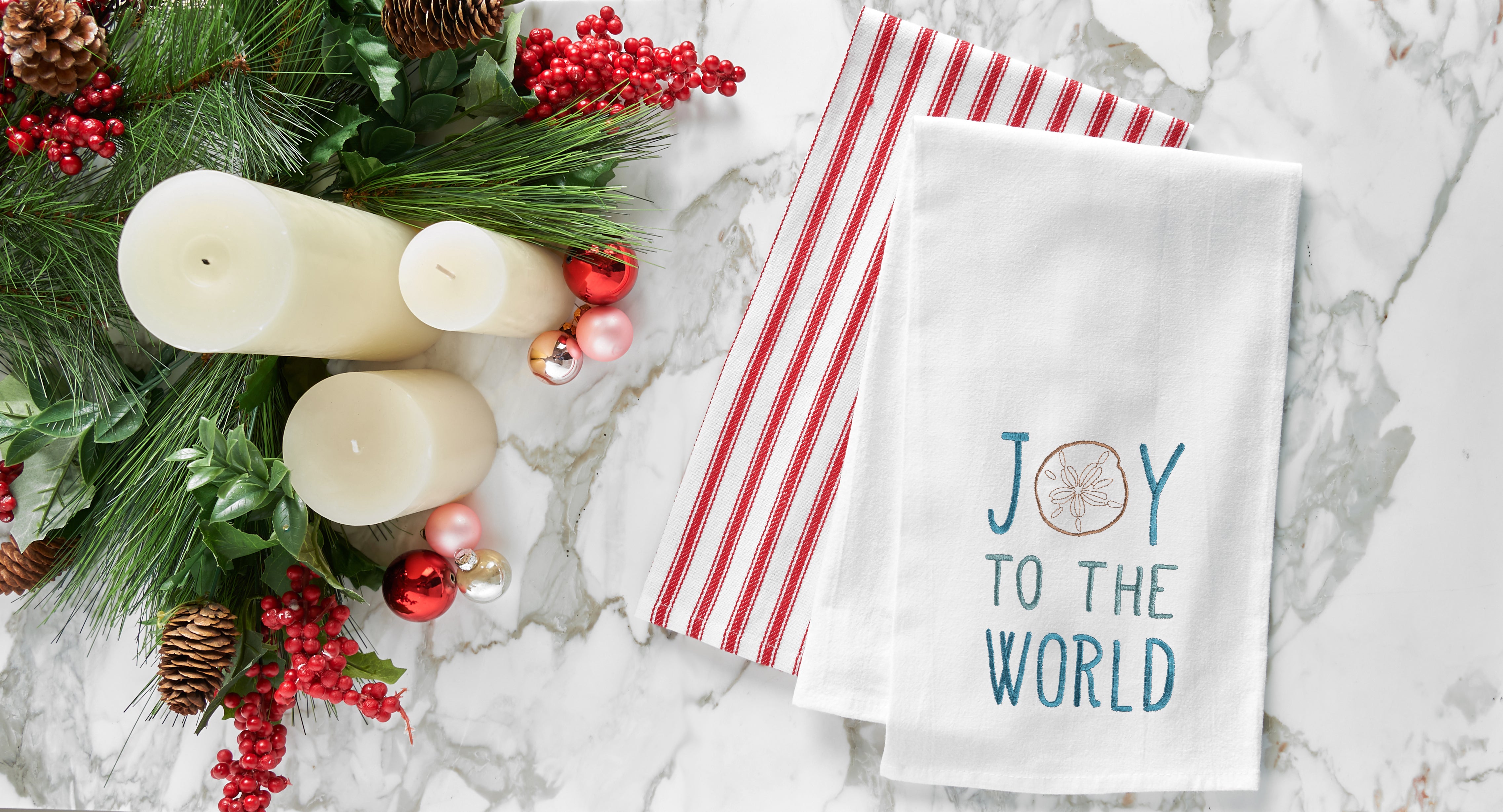 Joy To The World Flour Sack Kitchen Towel