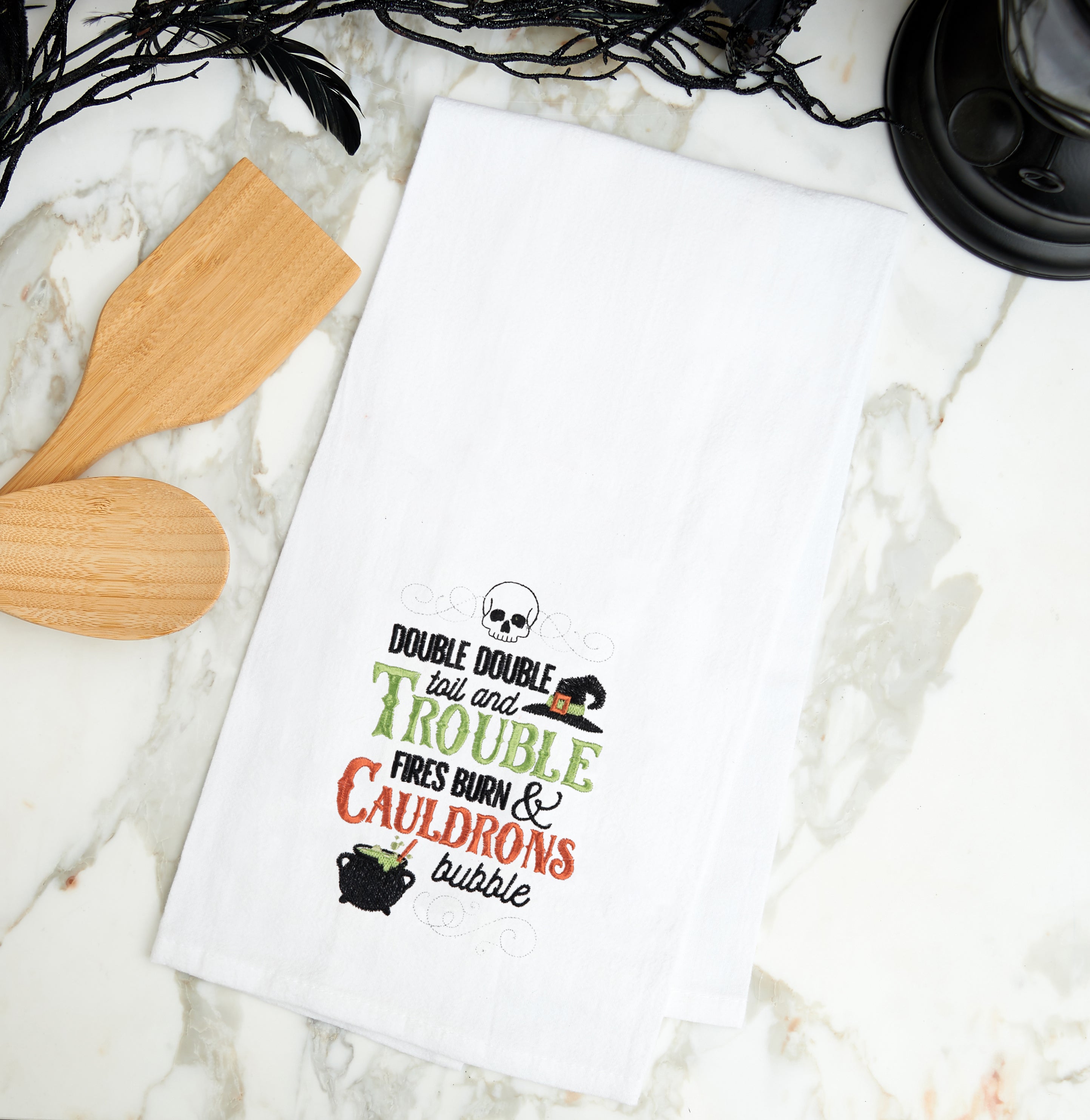Double Double Toil & Trouble Flour Sack Kitchen Towel
