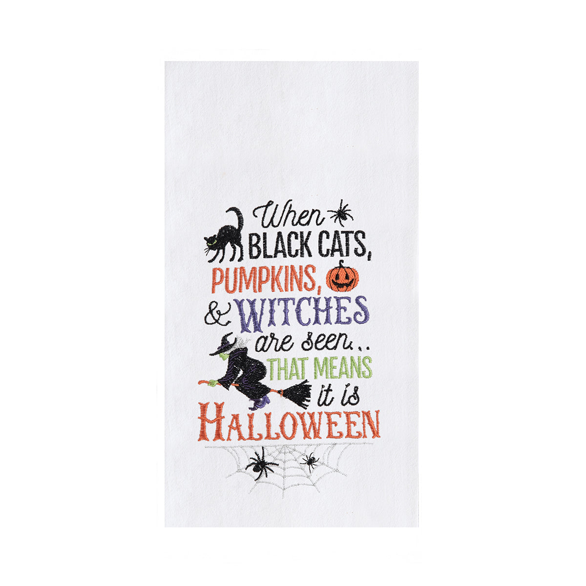Cats, Pumpkins, Witches Kitchen Towel