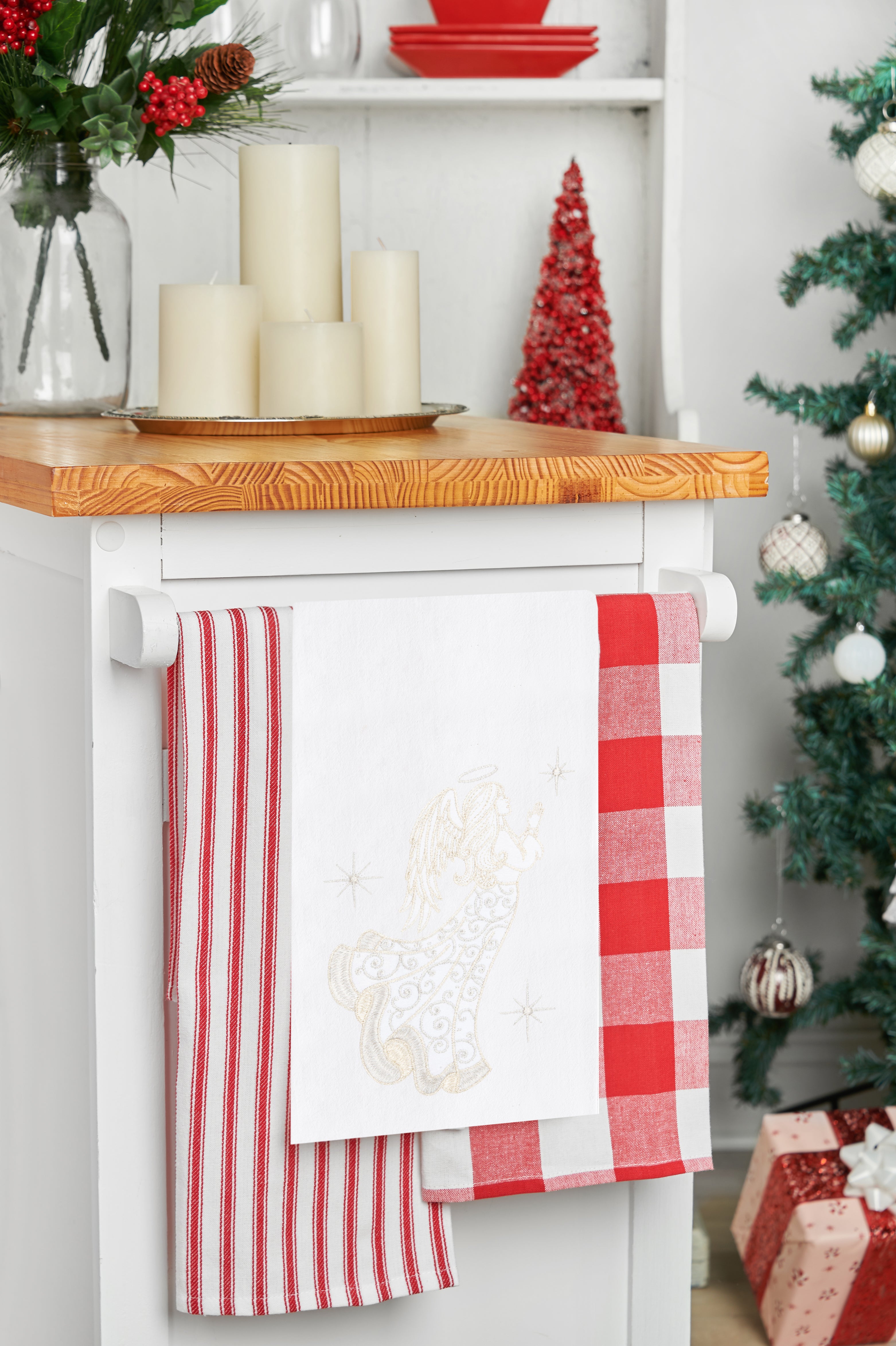 Champagne Praying Angel Flour Sack Kitchen Towel