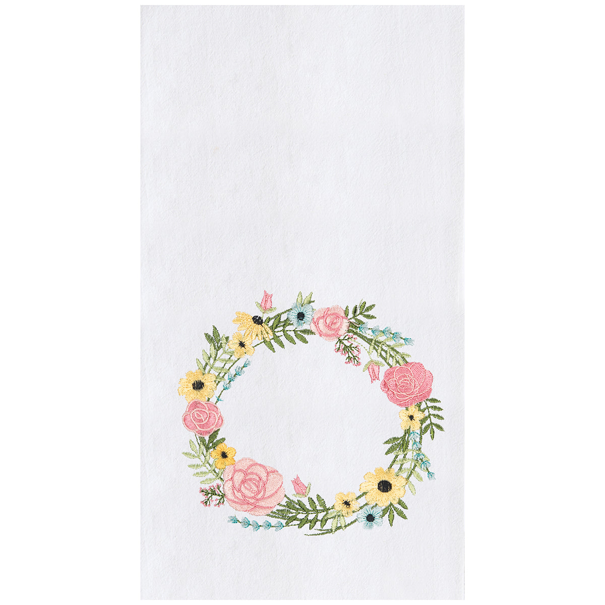Spring Bloom Wreath Kitchen Towel