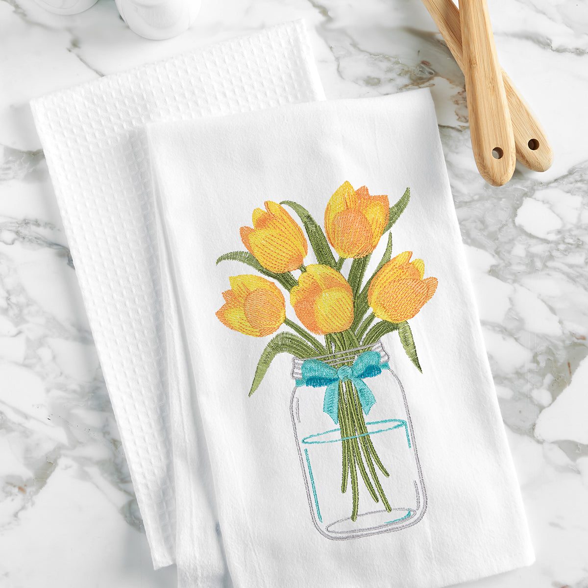 Tulip Mason Jar Kitchen Towel
