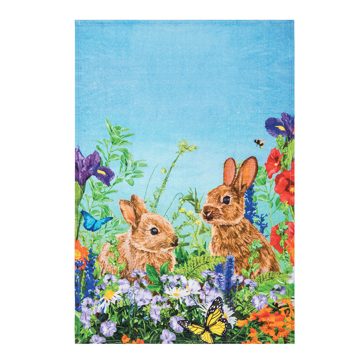 Bunny Garden Paradise Kitchen Towel