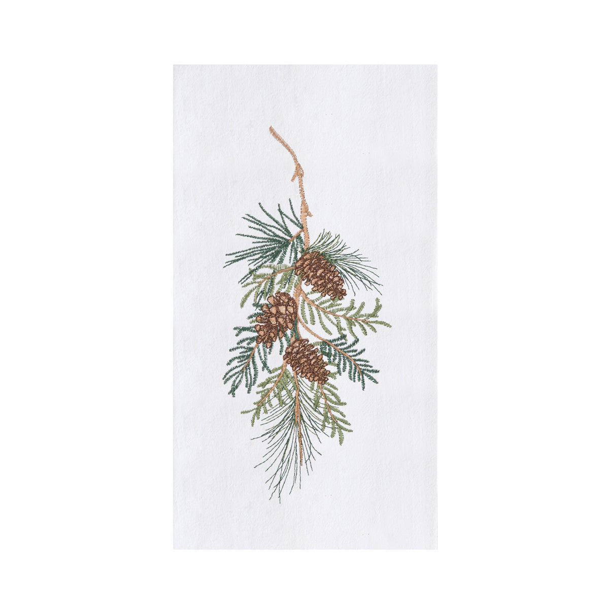 Pinecone Swag Flour Sack Kitchen Towel