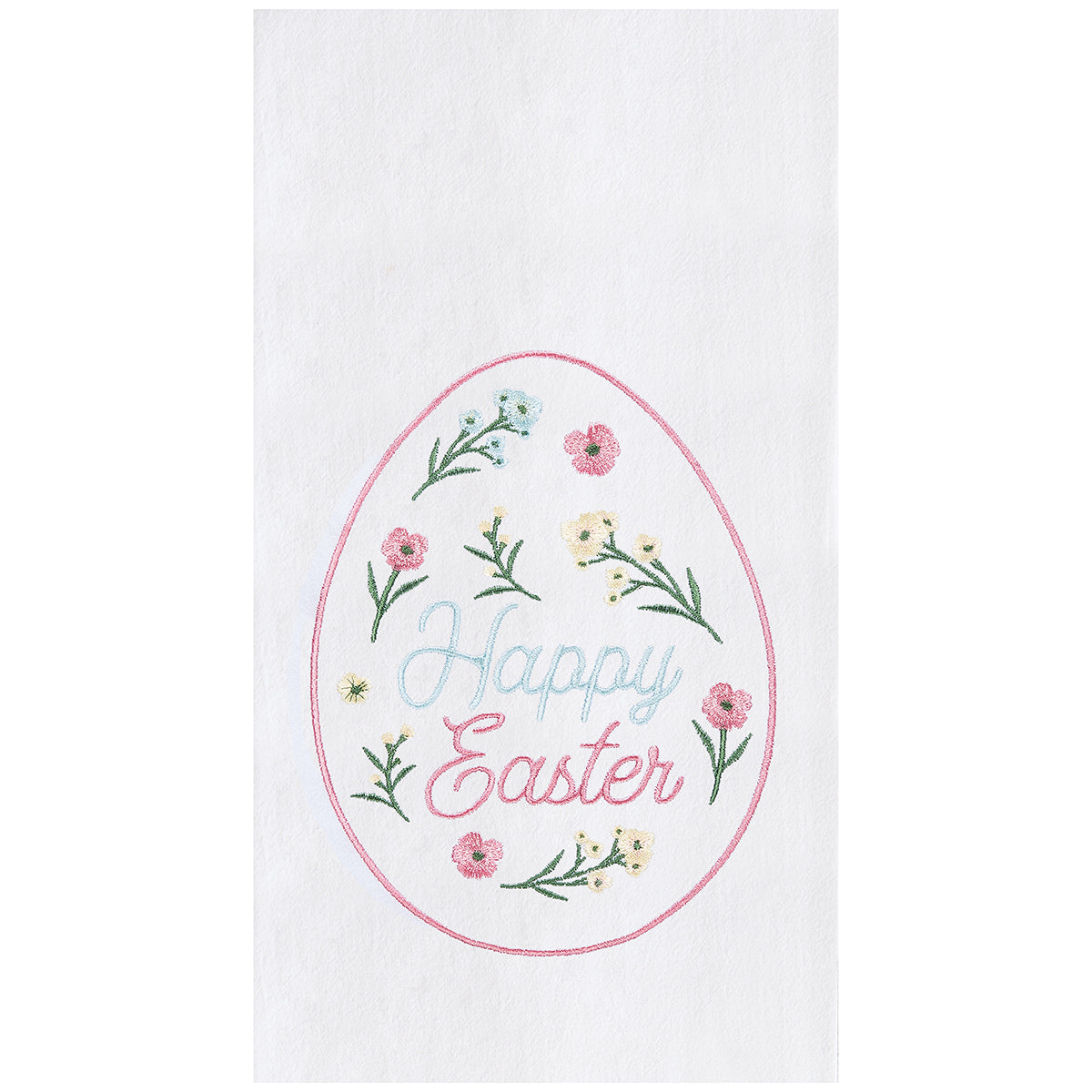 Easter Floral Egg Flour Sack Kitchen Towel