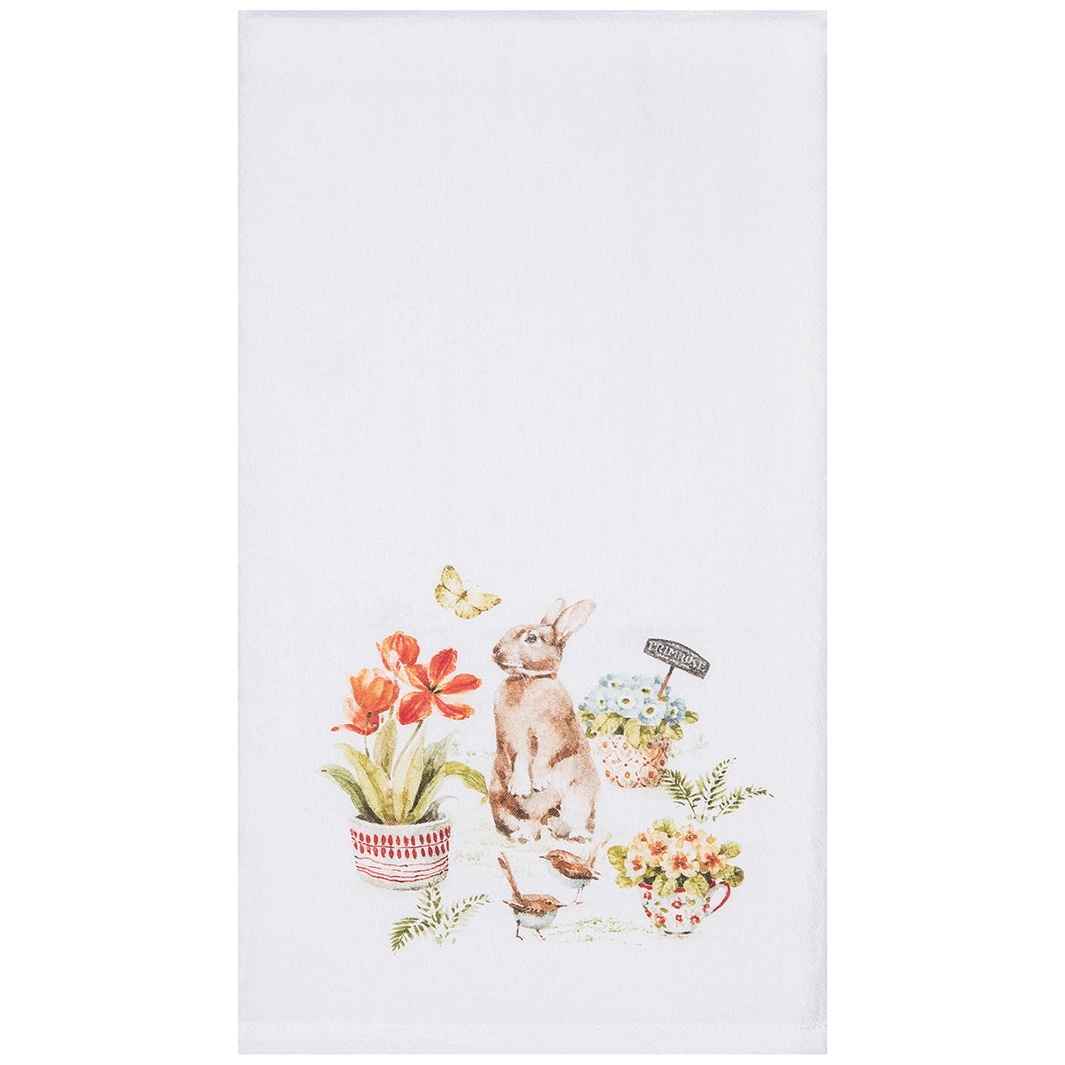 Little Garden Bunny Blue Printed Kitchen Towel