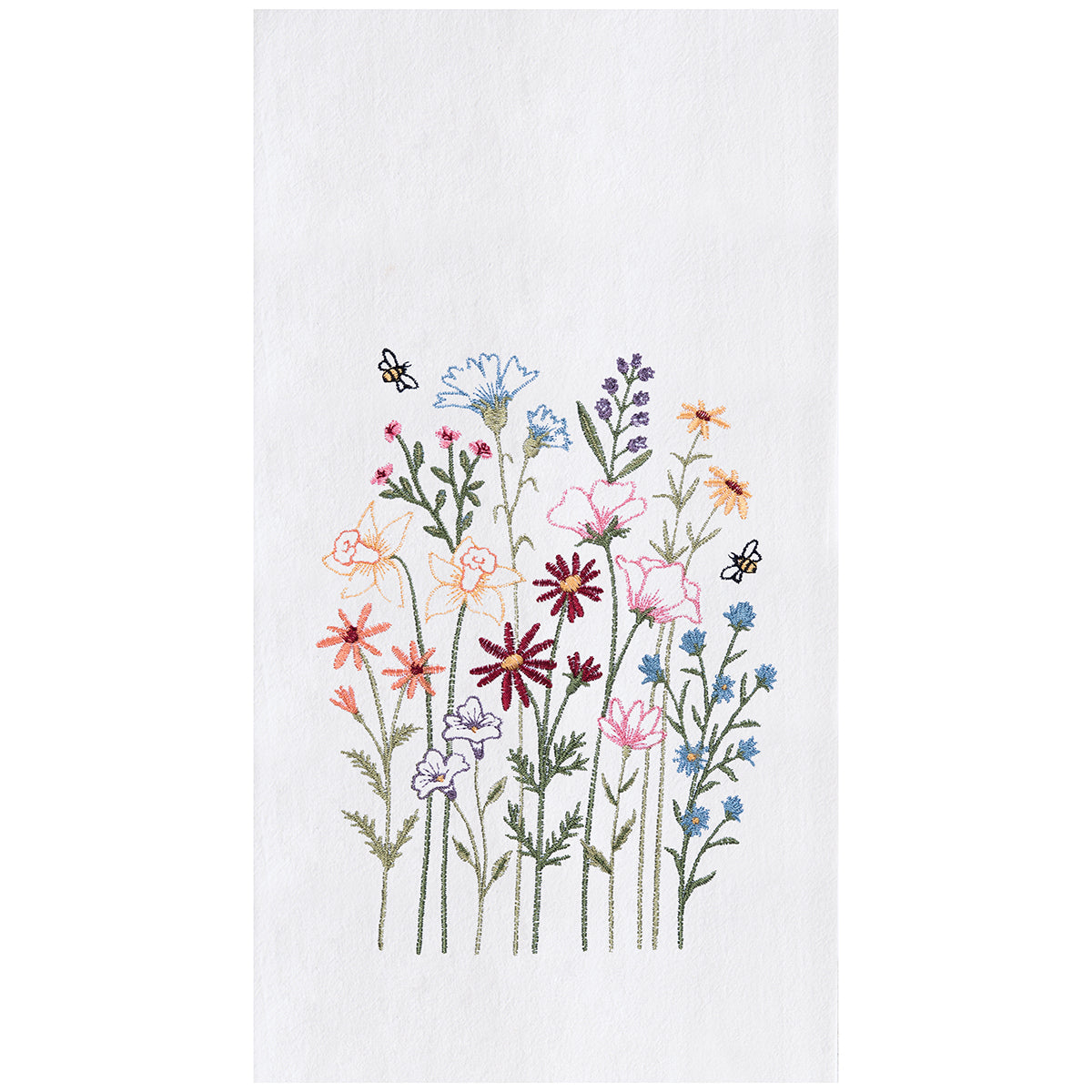 Botanical Blooms Bee Flour Sack Kitchen Towel